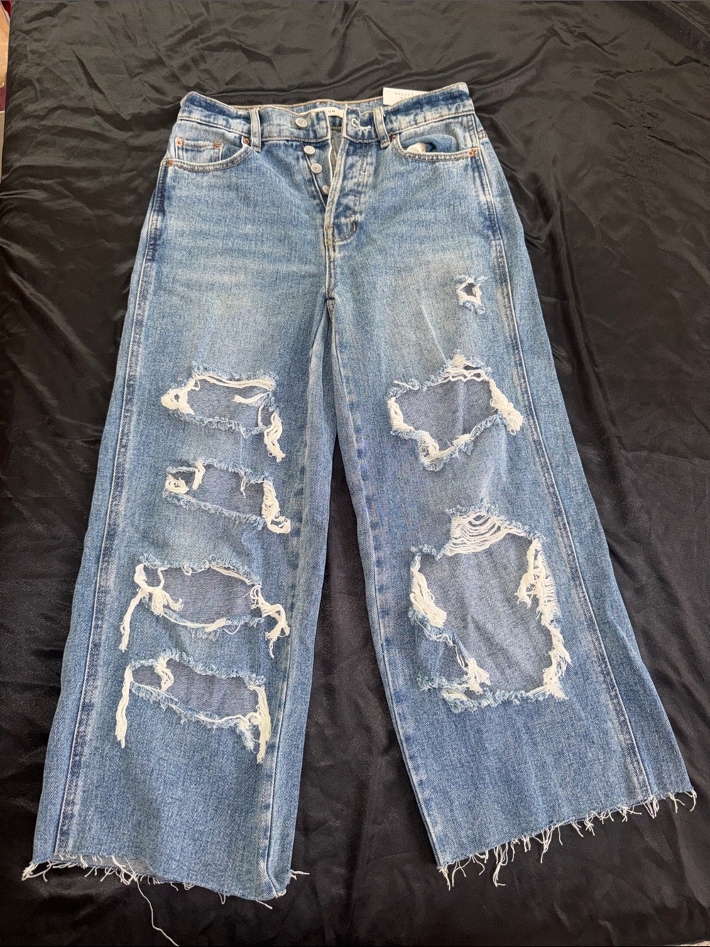 PacSun Distressed Light Blue Baggy Jeans